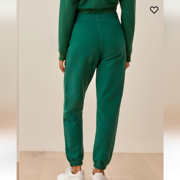 Reformation Classic Sweatpant in Pine Green - Picture 2 of 11